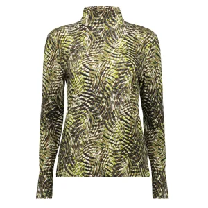 Vrouwen Geisha Fashion Geisha Dames Geprinte Top Met Col 32893-60 Olive