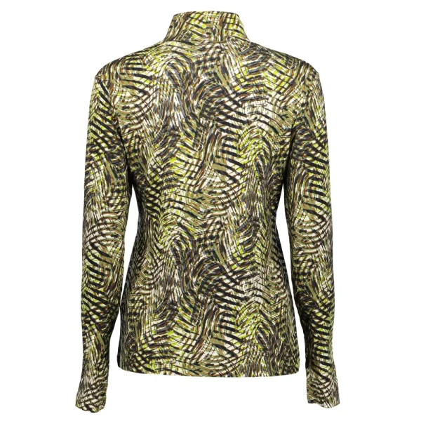 Vrouwen Geisha Fashion Geisha Dames Geprinte Top Met Col 32893-60 Olive