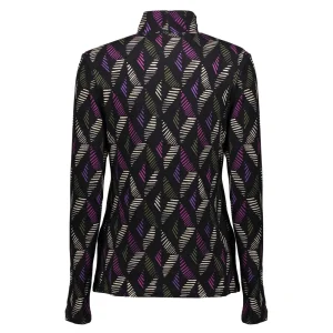 Vrouwen Geisha Fashion Geisha Dames Geprinte Top Met Col 32893-60 Zwart