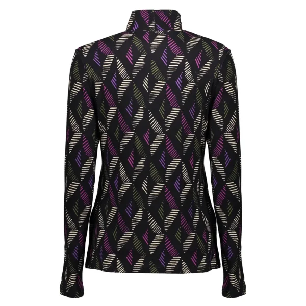 Vrouwen Geisha Fashion Geisha Dames Geprinte Top Met Col 32893-60 Zwart