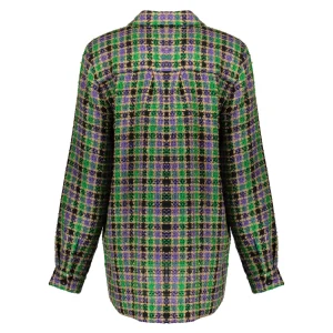Vrouwen Geisha Fashion Geisha Dames Geruit Blouse Jasje 33684-20 Groen