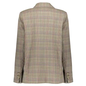 Vrouwen Geisha Fashion Geisha Dames Geruite Blazer 35545-32 Paars