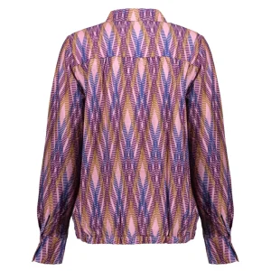 Vrouwen Geisha Fashion Geisha Dames Geruite Blouse 33655-20 Paars