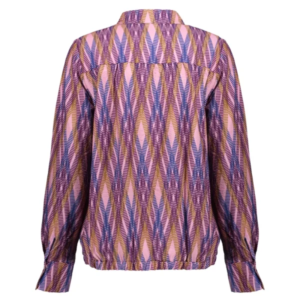 Vrouwen Geisha Fashion Geisha Dames Geruite Blouse 33655-20 Paars