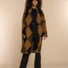 Vrouwen Geisha Fashion Geisha Dames Geruite Manteljas 38582-70 Camel