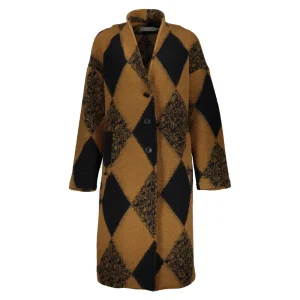 Vrouwen Geisha Fashion Geisha Dames Geruite Manteljas 38582-70 Camel