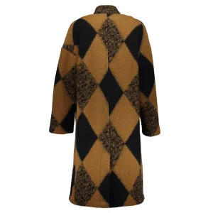Vrouwen Geisha Fashion Geisha Dames Geruite Manteljas 38582-70 Camel