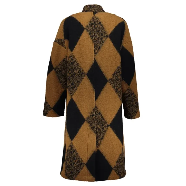 Vrouwen Geisha Fashion Geisha Dames Geruite Manteljas 38582-70 Camel