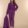 Vrouwen Geisha Fashion Geisha Dames Gestreepte Blouse 33629-20 Paars
