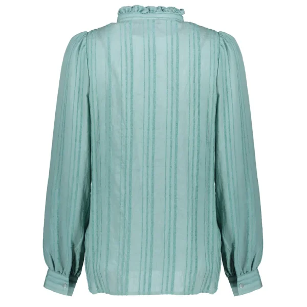 Vrouwen Geisha Fashion Geisha Dames Gestreepte Blouse 33591-26 Emerald
