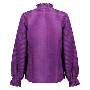 Vrouwen Geisha Fashion Geisha Dames Gestreepte Blouse 33629-20 Paars