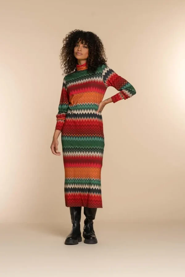 Vrouwen Geisha Fashion Geisha Dames Gestreepte Jurk 37625-20 Groen
