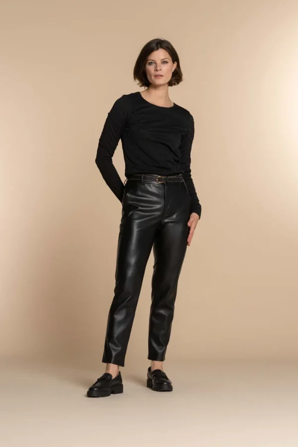 Vrouwen Geisha Fashion Geisha Dames Gestreepte Top 32526-26 Zwart