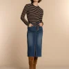 Vrouwen Geisha Fashion Geisha Dames Gestreepte Top 32541-47 Zwart