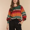 Vrouwen Geisha Fashion Geisha Dames Gestreepte Top 33652-20 Groen