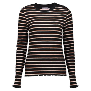 Vrouwen Geisha Fashion Geisha Dames Gestreepte Top 32541-47 Zwart