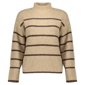 Vrouwen Geisha Fashion Geisha Dames Gestreepte Trui 34591-14 Sand