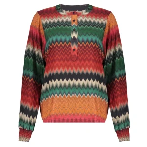 Vrouwen Geisha Fashion Geisha Dames Gestreepte Top 33652-20 Groen