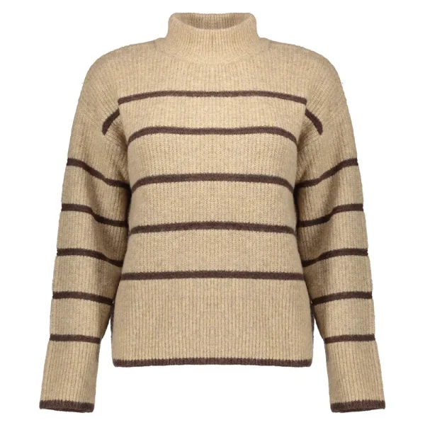 Vrouwen Geisha Fashion Geisha Dames Gestreepte Trui 34591-14 Sand