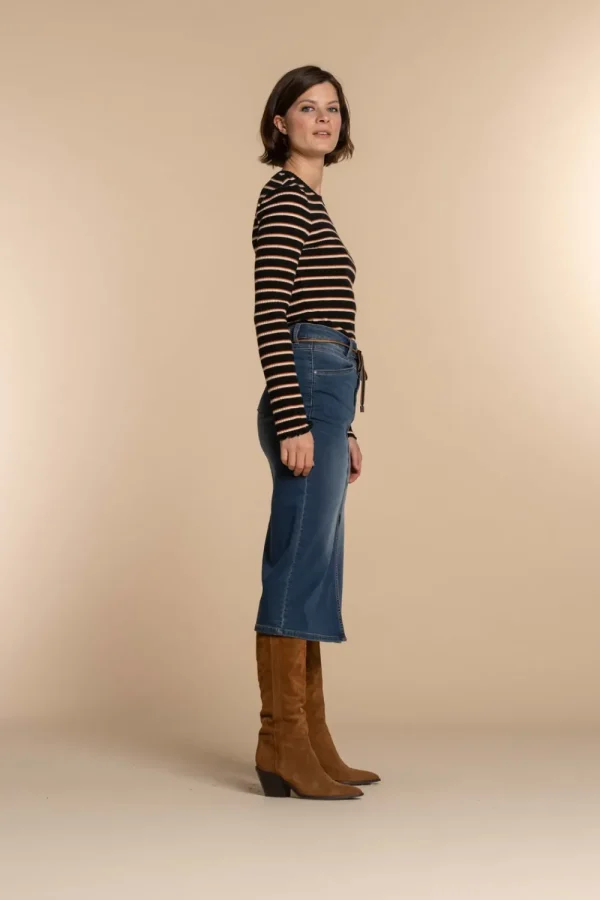 Vrouwen Geisha Fashion Geisha Dames Gestreepte Top 32541-47 Zwart