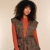 Vrouwen Geisha Fashion Geisha Dames Gilet Met Paisley Print 35902-20 Zwart