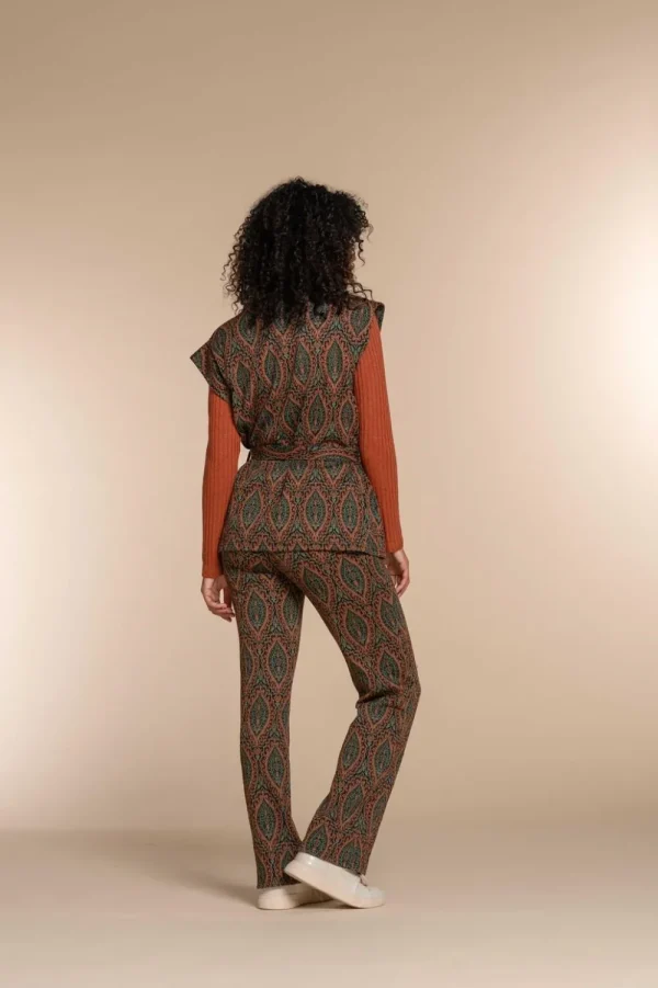 Vrouwen Geisha Fashion Geisha Dames Gilet Met Paisley Print 35902-20 Zwart