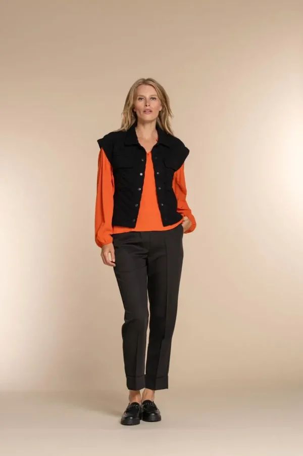 Vrouwen Geisha Fashion Geisha Dames Gilet Met 80S Shoulder 35839-45 Zwart