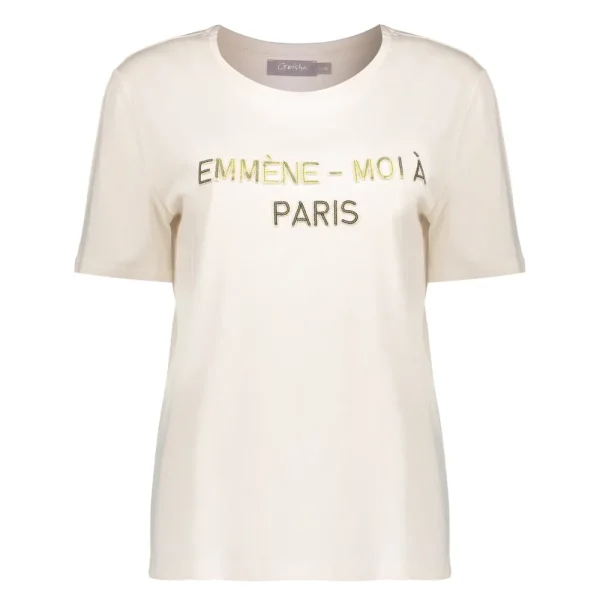 Vrouwen Geisha Fashion Geisha Dames Graphic Print T-Shirt 32835-41 Sand