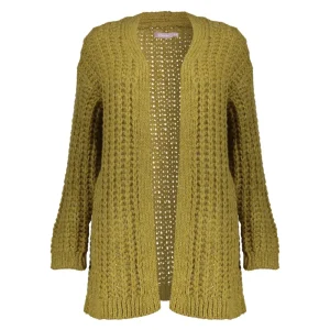 Vrouwen Geisha Fashion Geisha Dames Grof Gebreid Vest 34570-70 Cactus
