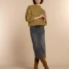 Vrouwen Geisha Fashion Geisha Dames Grofgebreide Trui 34553-70 Mustard