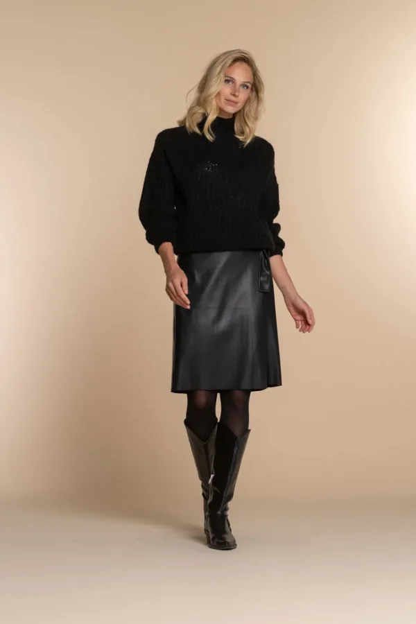 Vrouwen Geisha Fashion Geisha Dames Grofgebreide Trui 34553-70 Zwart