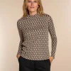 Vrouwen Geisha Fashion Geisha Dames Jacquard Top 32824-70 Sand