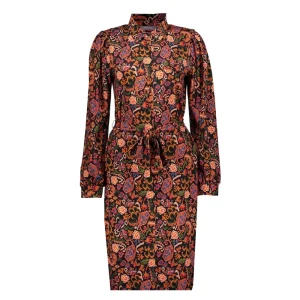 Vrouwen Geisha Fashion Geisha Dames Jurk Met Bloemen Print 37609-20 Zwart