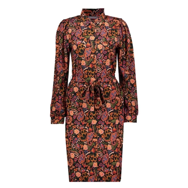 Vrouwen Geisha Fashion Geisha Dames Jurk Met Bloemen Print 37609-20 Zwart