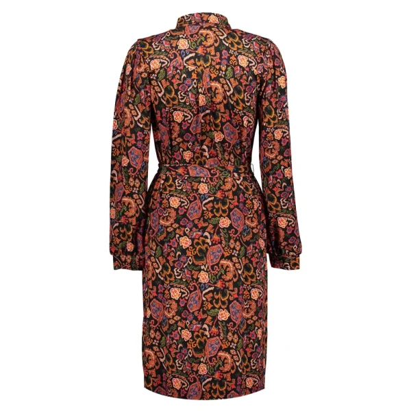Vrouwen Geisha Fashion Geisha Dames Jurk Met Bloemen Print 37609-20 Zwart