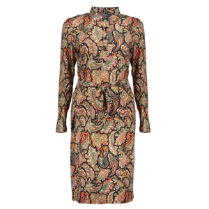 Vrouwen Geisha Fashion Geisha Dames Jurk Met Paisley Print 37850-60 Coral