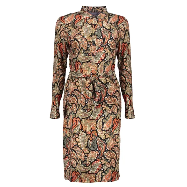 Vrouwen Geisha Fashion Geisha Dames Jurk Met Paisley Print 37850-60 Coral