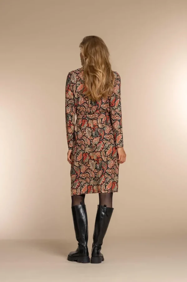 Vrouwen Geisha Fashion Geisha Dames Jurk Met Paisley Print 37850-60 Coral