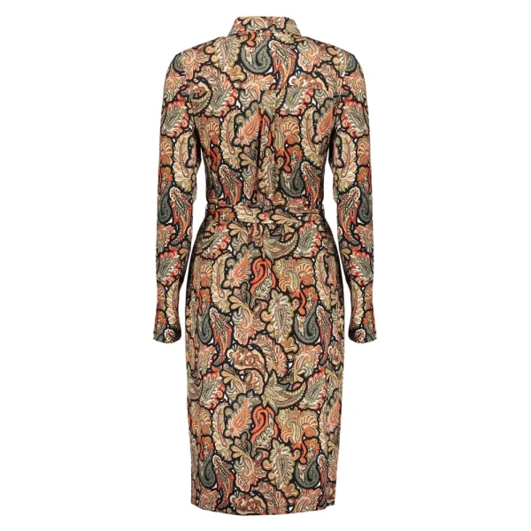 Vrouwen Geisha Fashion Geisha Dames Jurk Met Paisley Print 37850-60 Coral
