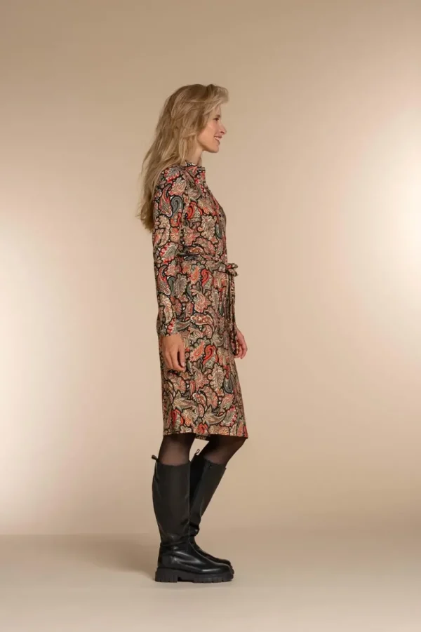 Vrouwen Geisha Fashion Geisha Dames Jurk Met Paisley Print 37850-60 Coral