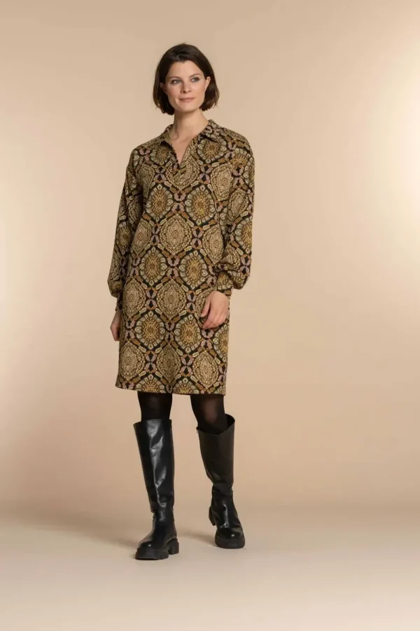 Vrouwen Geisha Fashion Geisha Dames Jurk Met Print 37613-20 Zwart