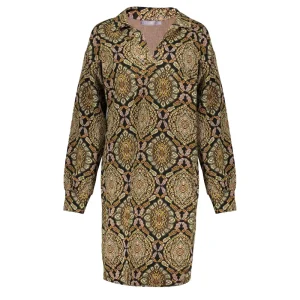 Vrouwen Geisha Fashion Geisha Dames Jurk Met Print 37613-20 Zwart