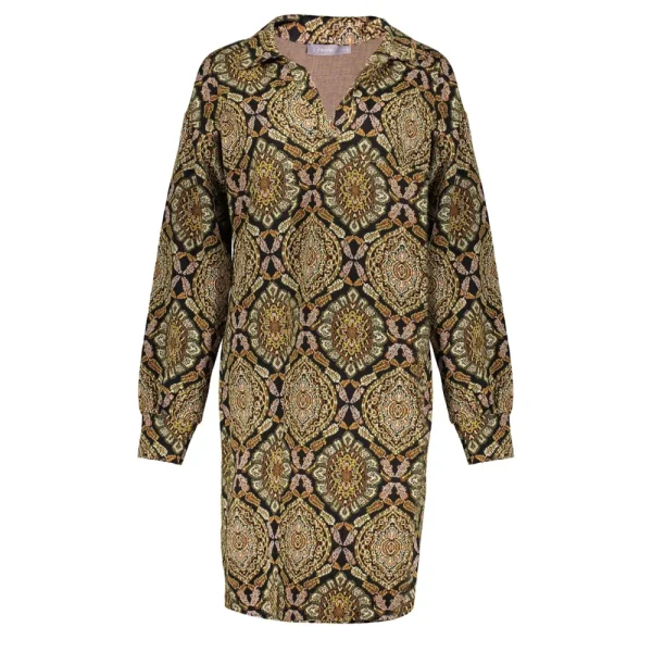 Vrouwen Geisha Fashion Geisha Dames Jurk Met Print 37613-20 Zwart