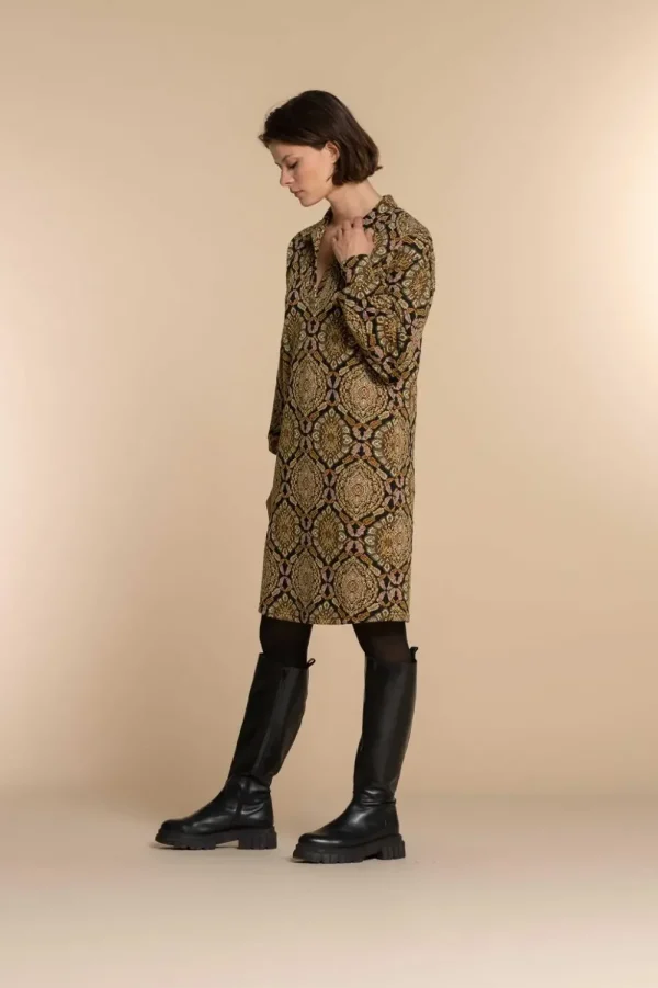 Vrouwen Geisha Fashion Geisha Dames Jurk Met Print 37613-20 Zwart