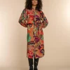 Vrouwen Geisha Fashion Geisha Dames Kleurrijke Blouse Jurk 37636-20 Camel
