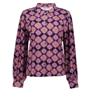 Vrouwen Geisha Fashion Geisha Dames Kleurrijke Blouse 32900-20 Zwart