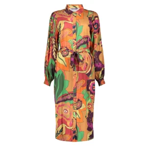 Vrouwen Geisha Fashion Geisha Dames Kleurrijke Blouse Jurk 37636-20 Camel