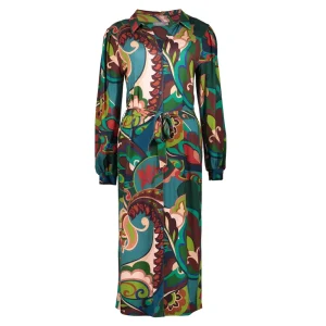 Vrouwen Geisha Fashion Geisha Dames Kleurrijke Blouse Jurk 37600-20 Emerald