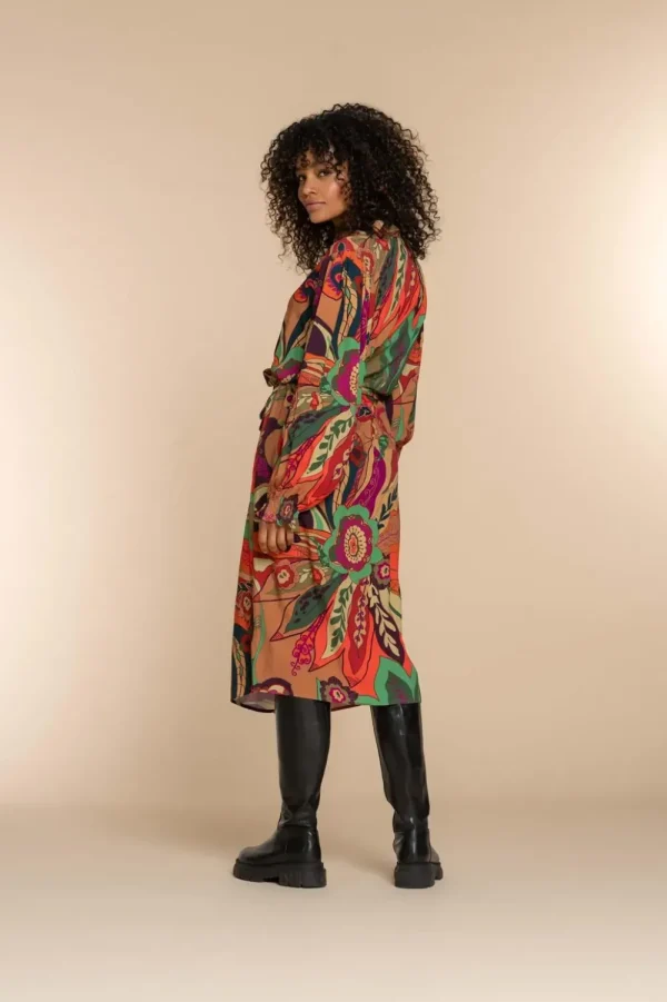 Vrouwen Geisha Fashion Geisha Dames Kleurrijke Blouse Jurk 37636-20 Camel