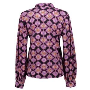 Vrouwen Geisha Fashion Geisha Dames Kleurrijke Blouse 32900-20 Zwart